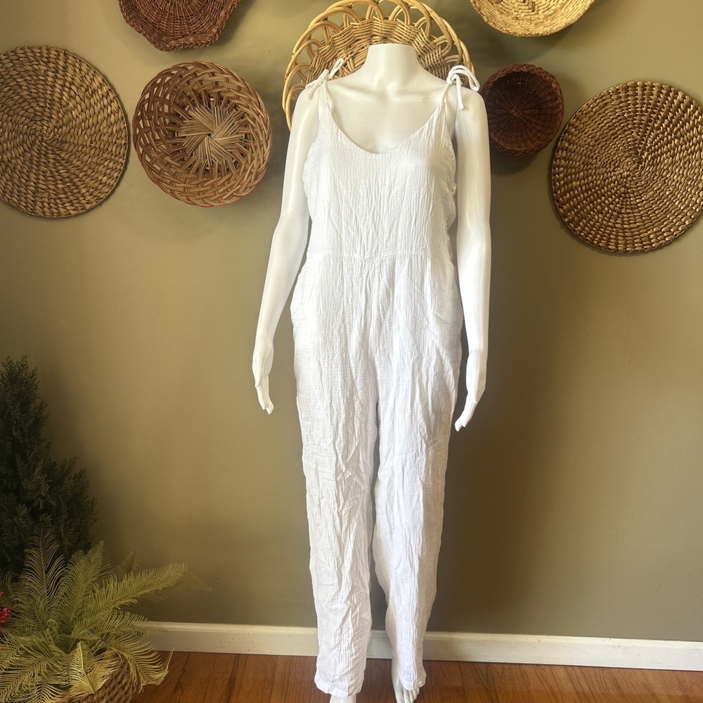 SNDYS Forrest‎ Cotton Jumpsuit Size 6 Beach Summer Pockets Comfy Baggy